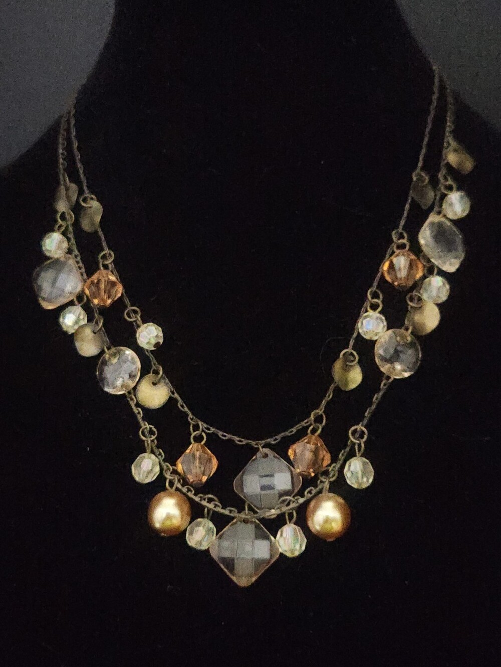 Bohemian Crystal And Pearl Necklace (Faux)